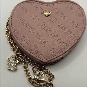 Juicy Couture Pink Heart-Shaped Coin Purse Bag